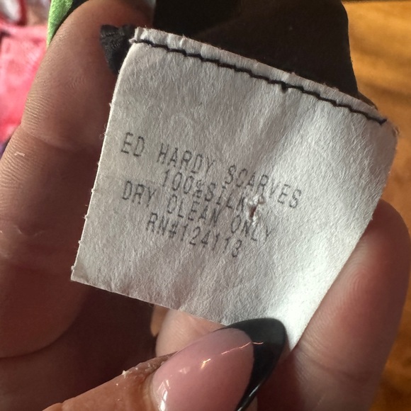 EUC Ed Hardy Colorful Silk Scarf - Picture 4 of 4